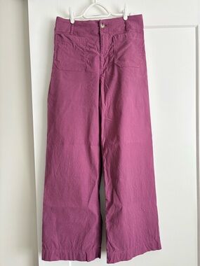 Maeve Raspberry Wide Leg Trousers